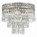 Crystorama 3 Light Hand Cut Crystal Semi-Flush 5260-OS-CL-MWP